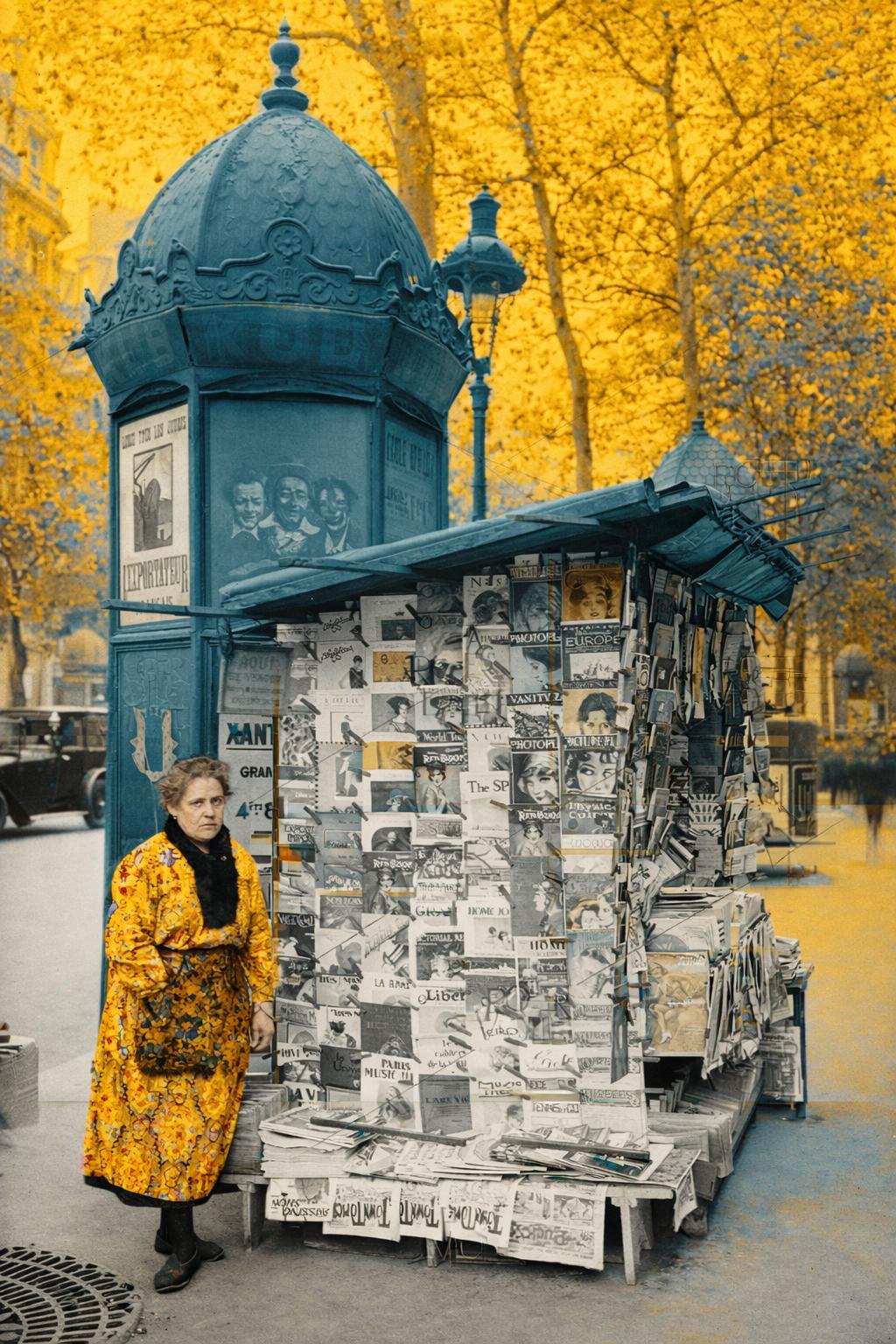 Kiosque à journaux pour la gazette d’été du Gazouilleur